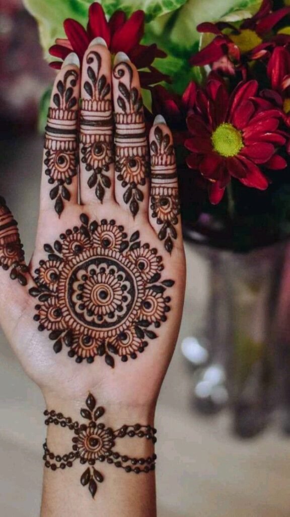 Front Hand Simple Mehndi Design