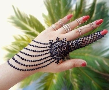 10 Best Back Hand Mehndi Designs in 2025 6 back hand mehndi design,simple mehndi design,mehndi design simple,arabic mehndi design,easy mehndi design back hand mehndi design 10 Best Back Hand Mehndi Designs in 2025 Jewelry-Inspired Back Hand Mehndi