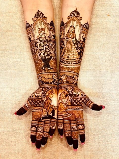 unique mehndi design for raksha bandhan