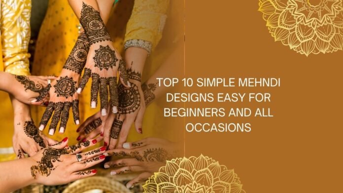 simple mehndi design easy