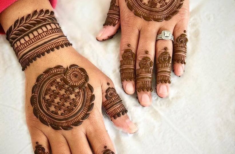 mehndi round design