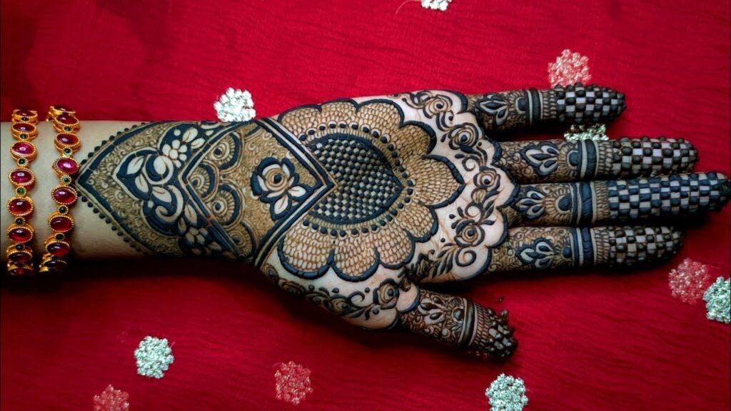 full front hand mehndi design