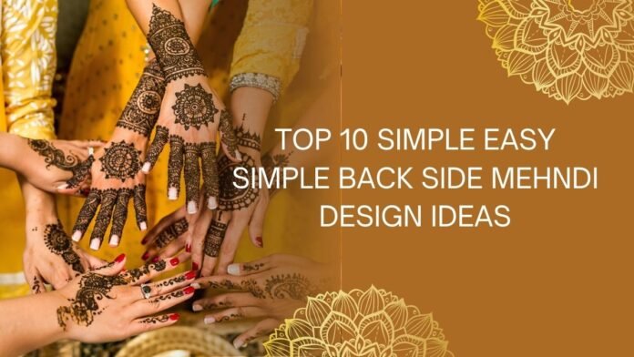 simple easy simple back side mehndi design