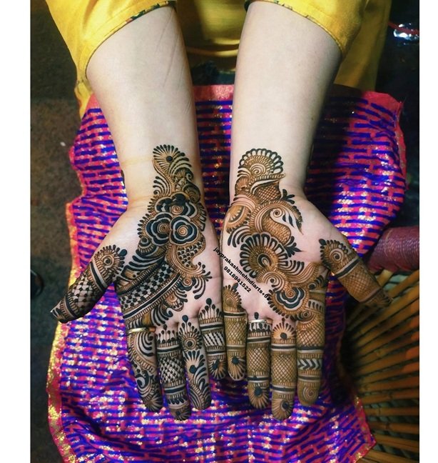short hand mehndi design