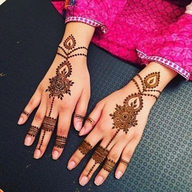 short hand mehndi design