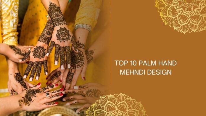 palm hand mehndi design