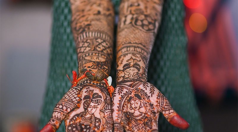 royal half hand mehndi design