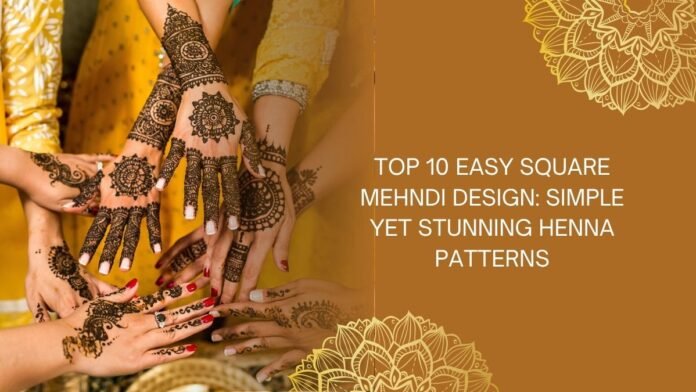 easy square mehndi design
