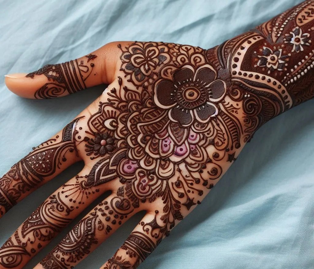 simple cute baby mehndi design